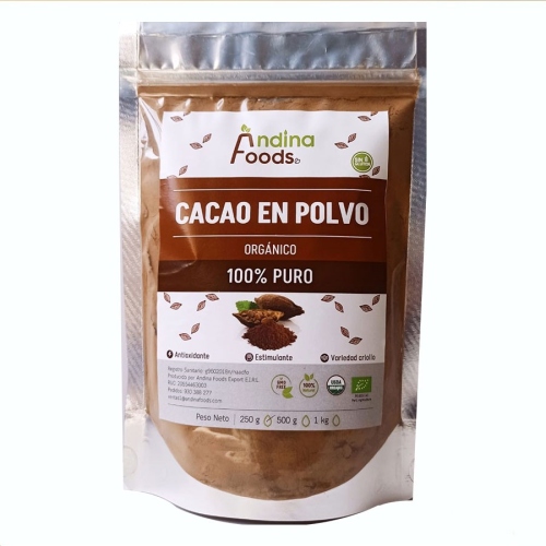 K'umara Market: Cacao en polvo organico 500gr Superfoods Andinos