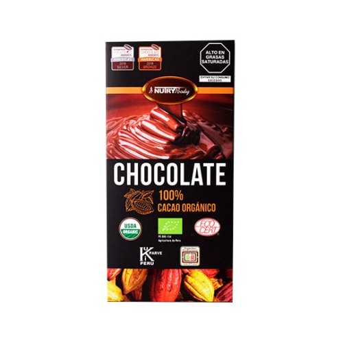 K'umara Market: Chocolate orgánico 100% cacao 100gr Nutrybody